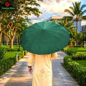 Premium 16-Rib StrongGuard Umbrella - Dark Green